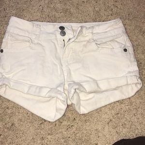 white jean shorts